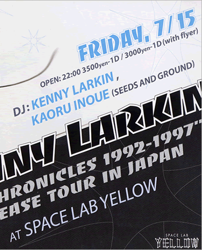 Kenny Larkin "The Chronicles 1992-1997" release tour in Japan